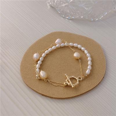 China Hot Selling FASHIONABLE Summer Beaded Friendship Natural Pearl Handmade Adjustable Non-fading Bracelet for sale