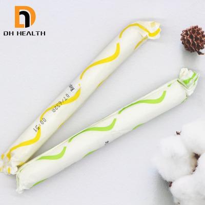 China Cotton Biodegradable Organic Tampon For Women DH Organic Natural Soft Women's Tampons With Reusable Plastic Applicator for sale