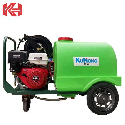 China KuHong 7hp 13lpm Trolley KuHong 7hp 13lpm Disinfection Machine Residue-Free Pesticide Sprayed Gasoline High Pressure Cleaning/Cleaning Type With 160L Water Tank for sale