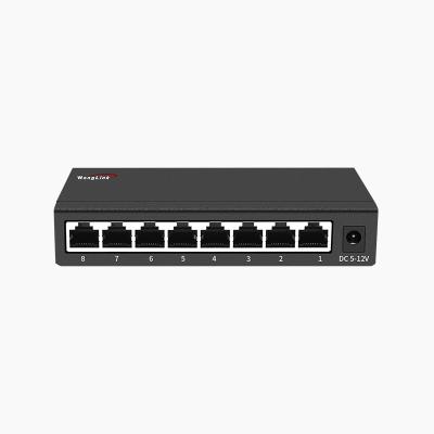 China 10/100/1000m 8 Port Ethernet Switch Wanglink Switch 8 Port Fast Unmanaged Ethernet Switch OEM/ODM Gigabit Ethernet Switch Factory Price for sale