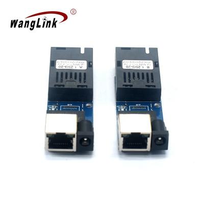 China FTTH Wanglink 1GE1GF Gigabit Fiber Optic Media Converter 10/100/1000Mbps Single Mode Single Mode Fiber SC SC Mini Single Port PCBA Board for sale