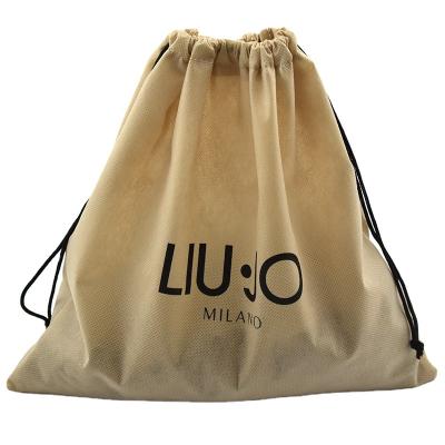 China Custom Printed Recyclable Nonwoven Logo Drawstring Bags Reusable Reusable Drawstring Bags for sale