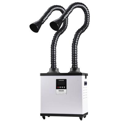 China Double Welding Fume Extractor Portable White FED200 For ESD Soldering Station for sale