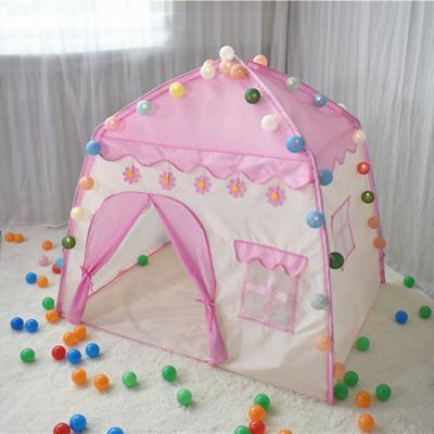 China Soft Toy RTS Product In Running Pink Flower House Tent Bat Wing Tents With House High Quality Kids Play Tent for sale