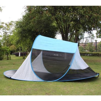 China Diagonal Tether Type 2021 Summer Wholesale OEM Outdoor Automatic Pop Tent Sun Shade Foldable Beach Tent for sale