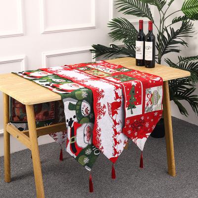 China ZIXU Dobby Long Christmas Table Runner Winter Christmas Holiday Farmhouse Style Plaid Table Seasonal Decoration for sale