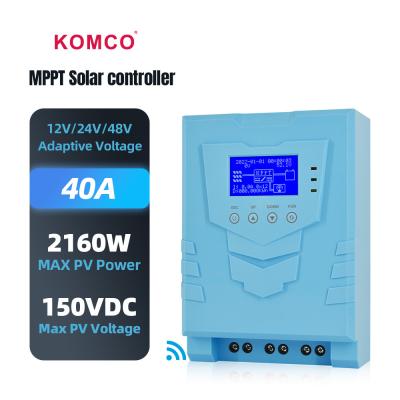 China 12V 24V 48V 60 Amp MPPT Controlador de carga solar de alta seguridad Certificado CE CCC en venta