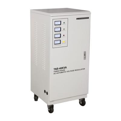 China 3Phase 40kva Servo Voltage Stabilizer 380V Customized Whole House Voltage Regulator for sale