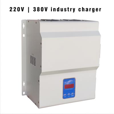 China Single Phase Three Phase Industrial High Frequency Battery Charger 6400W 380V 220V For Forklift Truk for sale