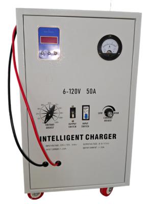 China Customized Multifunctional Industrial Low Frequency Charger 6-120V 1-300A For Forklifts Golf Carts for sale