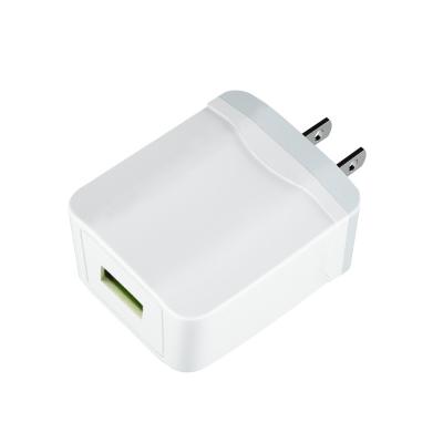 China Super Fast Charging 1A 2A QC3.0 USB Port White Quick Chargering Charger 3.0 US Plug Power Adapter Wall Charger Single USB Port for sale