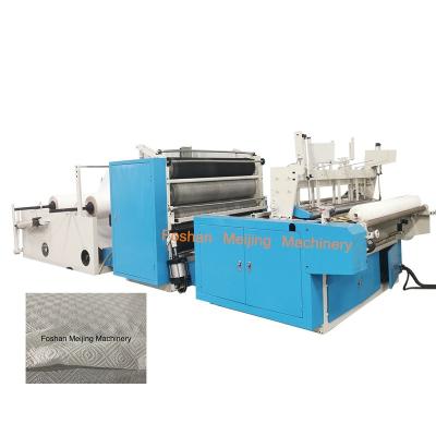 China Produce Models Toilet Paper Investment 1575-3500 Width Rewinder Machine Low Decorative Embossed Napkin Making Machine for sale