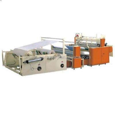 China Produce patterns full automatic decorative emobssed toilet paper core toilet paper making machine Rewinder and log saw cutter and wrapping packing machine for sale