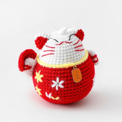 China Chinese Style Hanging Decoration or Hand - Lucky Cat Doll Decoration Woven Main Chain New Year Birthday Gift for sale