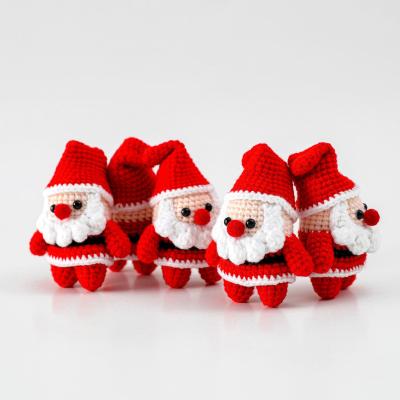 China Decoration or Christmas for Christmas Eve crocheted Santa doll bag key chain bouquet pendant finished material for sale