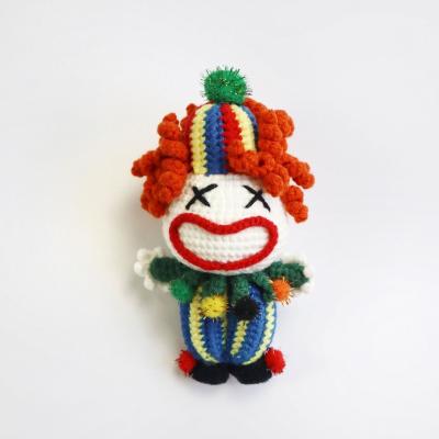 China Funny decoration or circus props Wool Clown Key Chain Handmade Ragdoll Elf Baby Pendant for sale