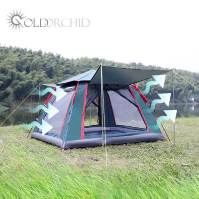 China Luxury Outdoor 3-4 Person Auto Camouflage Game / Field Camping Double Layer Hiking Tents for sale