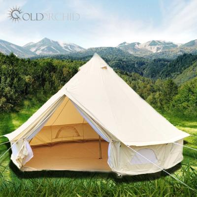 China New Style Camouflage/Field Game Big 8-10 Person Camping Indian Bell Tents Cotton Canvas For Sale for sale