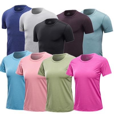 China Others summer quick-dryingtT-shirt men's outdoor clothes fitness short sleeve quick-drying women's fitness breathable for sale