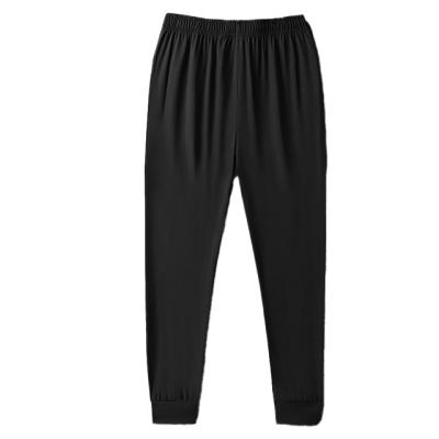 China Ice silk straight warp knitted pants men's ultra-thin plus size workout pants breathable and loose ankle gathered pantsM-5XL for sale