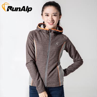 China Fitness Yoga Jackets Ladies Jackets With Brown Color for sale