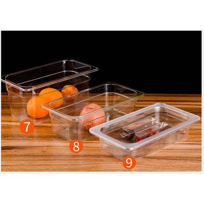 China High Quality Pan Size Clear Hotel Restaurant European Style Full Range Cooking Or Storage 14 Pcs GN Pans For Food for sale