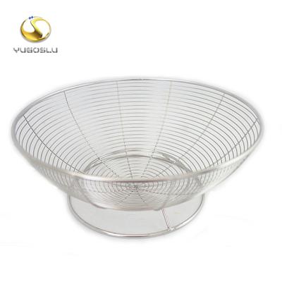 China Viable Chinese Fruit Basket Stainless Steel Food Grade Utensils 4 Sizes Kitchen Supplier Vagetable Colander for sale