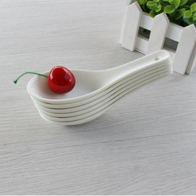 China Viable Cheap Price Porcelain White Spoon for sale