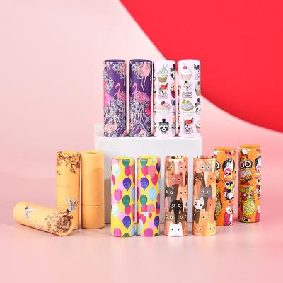 China Factory Direct Biodegradable Multi Color Cardboard Eco-friendly Roll On Round Paper Tube For Cosmetic Lipstick Makeup Packaging for sale