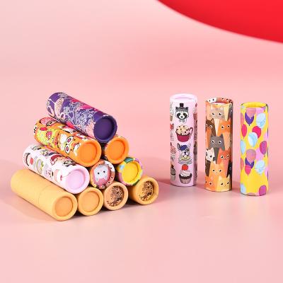 China Factory Manufacture Empty Biodegradable Lipstick Tube Packing Plenty Biodegradable Lipstick Round Paper Tube for sale