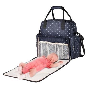 China With USB New Arrival Baby Sleep Backpack Bag Custom Multifunctional Multifunctional Outdoor Baby Diaper Backpack With Changing Bed for sale