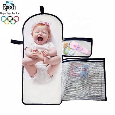 China Portable Baby Diaper Pad Waterproof Travel Changing Pad Baby Changing Pad, Mesh Storage Bag Changing Mat for sale