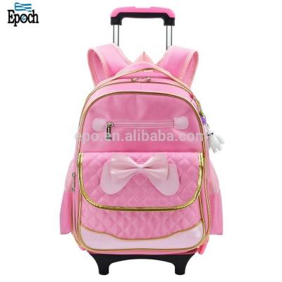 China High Quality Cute Hot Selling Cute Girls 3d School Bag PVC 3d Trolley Bag School Color Children School Trolley Bag for sale