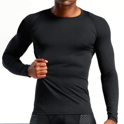 China New High Quality Breathable OEM Gym Fitness Use Quick Dry Men's T-Shirts Long Sleeve Seamless T Shirt for sale