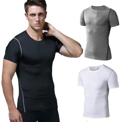 China 2021 Breathable Custom T-shirt Men's Sports T-shirt Fit Muscle Sportswear T-shirt Mens Workout Quick Dry T-shirt for sale