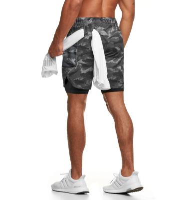 China Breathable Double Layer High Quality Athletic Shorts Men Running Shorts Shaping Jogger Shorts for sale