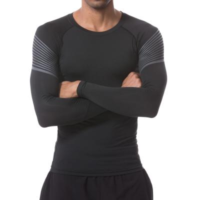 China OEM Gym Fitness Wear Logo Custom Men's Breathable T-Shirts Long Sleeve Seamless T-shirt for sale