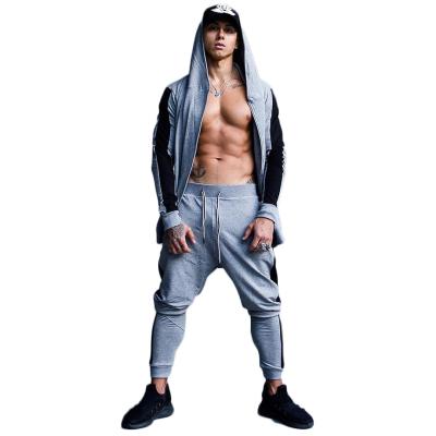 China Men's 2 Piece Jogger Suits Breathable Casual Hoodies Wear Zipper Cotton Pullover Tracksuit For Men for sale