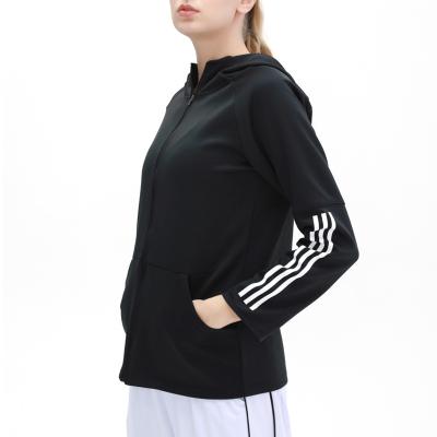 China 2021 Women Gym Workout Zipper Breathable Yoga Jacket Long Sleeves Hoodie Jacket for sale