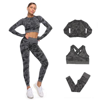 China Breathable New Colors Breathable Yoga Sets Sportswear For Women / High Waist /Compression Yoga Sets 2021 for sale