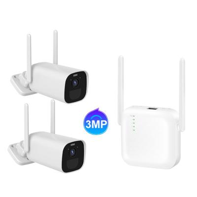 China Techage NIGHT VISION 3MP Battery Rechargeable Wifi mini NVR Smart PIR Sensor Wireless Battery Camera 4CH camera system for sale