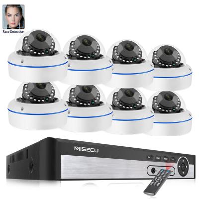 China Hot Selling Built-in Siren Amazon Face Detection CCTV Home Camera Set 3MP 8ch Poe NVR Kit Security System Surveillance for sale