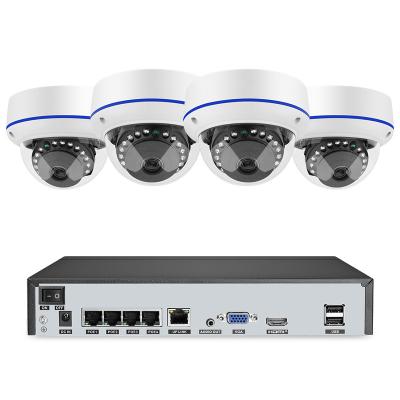 China Built-in Waterproof IP Camera CCTV 3MP 4Channel Poe Nvr Siren IP66 Outdoor Kit AI Face Detection Surveillance System for sale