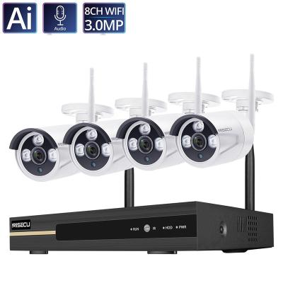 China 3mp kit outdoor home nvr wifi ip set 8ch cctv wireless cctv system factory price NIGHT VISION video surveillance cctv system for sale