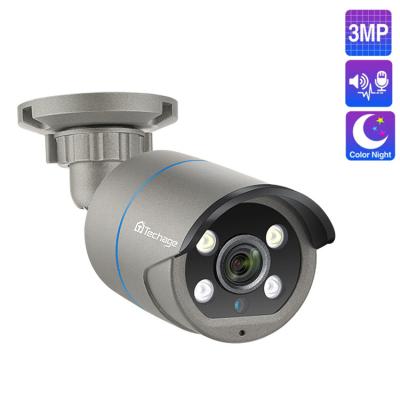 China Face Detection Techage 3MP Live Mobile Phone Long Distance Color Night Vision Surveillance CCTV POE IP Camera for sale