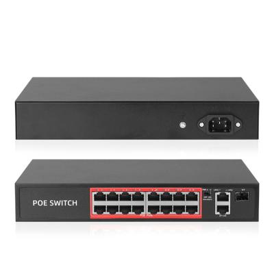 China 16ch POE channel poe kit switch 16ch port work with 32ch poe nvr for poe system for sale