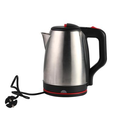 China 360 Degree Rotation Base 2L Large Capacity Stainless Steel Electric Kettle Black Travel Hot Selling Electric Kettle for sale