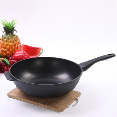 China Chinese Sustainable Wok Pan Household Non Stick Coating Wok Aluminum Alloy Wok Stirfry Pan With Induction Bottom for sale