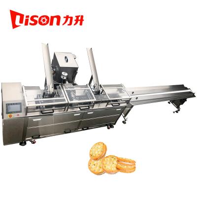 China Snack Factory New Product Nougat Jam Cream Filling Cookie Sandwich Making Machine for sale