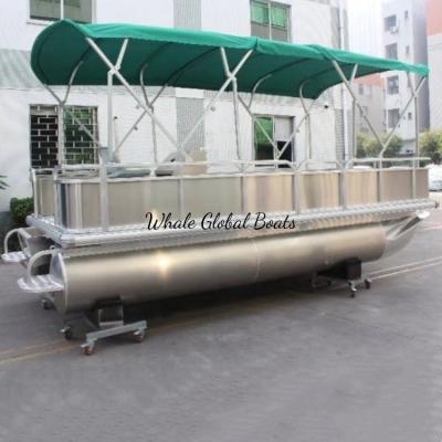 China Cheap 5.2m Single Aluminum Pontoon Boat Aluminum Pontoon Boat For Sale for sale